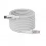 USB-C Magnetic-Coil kabelis Club 3D CAC-3032 — balts, magnētiskās spoles dizains uzlādei un datu pārraidei