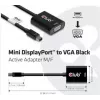 CLUB3D MiniDisplayPort™ uz VGA melns aktīvais adapteris M/F
