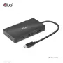 CLUB3D USB Gen2 Type-C uz diviem DisplayPort 4k60Hz 7-in-1 centrmezgls
