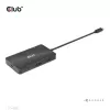 CLUB3D USB Gen2 Type-C uz diviem DisplayPort 4k60Hz 7-in-1 centrmezgls