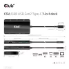 CLUB3D USB Gen2 Type-C uz diviem DisplayPort 4k60Hz 7-in-1 centrmezgls