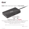 CLUB3D USB Gen2 Type-C uz diviem DisplayPort 4k60Hz 7-in-1 centrmezgls