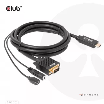 CLUB3D HDMI uz VGA kabelis V/V 2m/6.56ft 28AWG