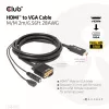 CLUB3D HDMI uz VGA kabelis V/V 2m/6.56ft 28AWG