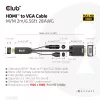CLUB3D HDMI uz VGA kabelis V/V 2m/6.56ft 28AWG