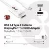 CLUB3D USB 3.1 Type C kabelis uz DisplayPort 1.2 UHD adapteris