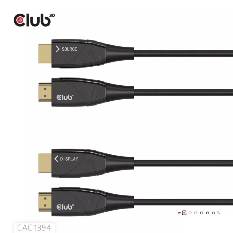 CLUB3D CAC-1394 Ultra High Speed AOC kabelis 4K120Hz/8K60Hz vienvirziena M/M 100m