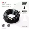 CLUB3D HDMI™ Hybrid AOC kabelis 8K60Hz/4K120Hz 30m / 98,42 pēdas, 30 m, HDMI A tips (standarta), HDMI A tips (standarta), 48 Gbit/s, melns