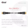 CLUB3D HDMI™ Hybrid AOC kabelis 8K60Hz/4K120Hz 30m / 98,42 pēdas, 30 m, HDMI A tips (standarta), HDMI A tips (standarta), 48 Gbit/s, melns