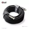 CLUB3D HDMI™ Hybrid AOC kabelis 8K60Hz/4K120Hz 30m / 98,42 pēdas, 30 m, HDMI A tips (standarta), HDMI A tips (standarta), 48 Gbit/s, melns
