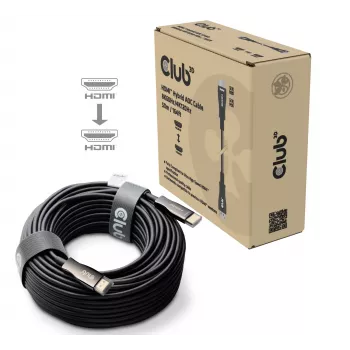 Club 3D HDMI Hybrid AOC kabelis 8K60Hz / 4K120Hz 50 m, HDMI Type A vīrietis–vīrietis