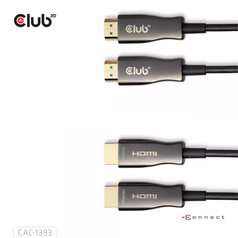 Club 3D HDMI Hybrid AOC kabelis 8K60Hz / 4K120Hz 50 m, HDMI Type A vīrietis–vīrietis