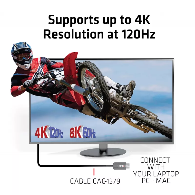 CLUB3D Ultra High Speed HDMI™ Certified AOC kabelis 4K120Hz/8K60Hz vienvirziena M/M 20m/65.6ft