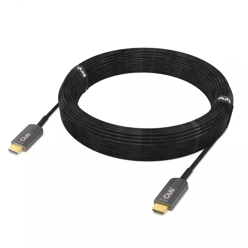 CLUB3D Ultra High Speed HDMI™ sertificēts AOC kabelis 4K120Hz/8K60Hz vienvirziena M/M 15m/49.21ft
