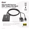 CLUB3D VGA un USB Type-A uz HDMI adapteris ar pigtail kabeli M/F 0,6 m/1,97 pēdas 28AWG