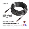CLUB3D USB Gen 2 Type C aktīvais optiskais kabelis A/V vienvirziena V-V 20 m / 65.62 pēdas