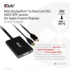 CLUB3D Mini DisplayPort uz Dual Link DVI, HDCP OFF versija Apple Cinema displejiem aktīvais adapteris