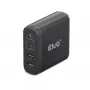 CLUB3D Travel Charger 100W GaN tehnoloģija, četru portu USB Type-A (2x) un -C (2x), Power Delivery (PD) 3.0 atbalsts