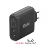 CLUB3D Travel Charger 100W GaN tehnoloģija, četru portu USB Type-A (2x) un -C (2x), Power Delivery (PD) 3.0 atbalsts