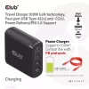 CLUB3D Travel Charger 100W GaN tehnoloģija, četru portu USB Type-A (2x) un -C (2x), Power Delivery (PD) 3.0 atbalsts