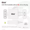 CLUB3D Travel Charger 100W GaN tehnoloģija, četru portu USB Type-A (2x) un -C (2x), Power Delivery (PD) 3.0 atbalsts