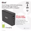 CLUB3D ceļojumu lādētājs 132W, GAN tehnoloģija, četras pieslēgvietas USB Type-A un -C, Power Delivery(PD) 3.0 atbalsts