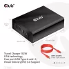CLUB3D ceļojumu lādētājs 132W, GAN tehnoloģija, četras pieslēgvietas USB Type-A un -C, Power Delivery(PD) 3.0 atbalsts