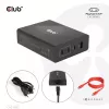 CLUB3D ceļojumu lādētājs 132W, GAN tehnoloģija, četras pieslēgvietas USB Type-A un -C, Power Delivery(PD) 3.0 atbalsts