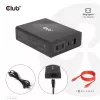 CLUB3D ceļojumu lādētājs 132W, GAN tehnoloģija, četras pieslēgvietas USB Type-A un -C, Power Delivery(PD) 3.0 atbalsts