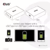 CLUB3D ceļojumu lādētājs 132W, GAN tehnoloģija, četras pieslēgvietas USB Type-A un -C, Power Delivery(PD) 3.0 atbalsts