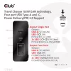 CLUB3D ceļojumu lādētājs 132W, GAN tehnoloģija, četras pieslēgvietas USB Type-A un -C, Power Delivery(PD) 3.0 atbalsts