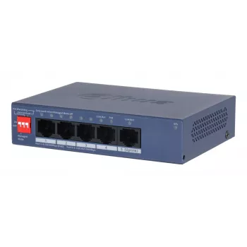 Dahua Technology CS4005-4ET1GT-36 tīkla komutators, pārvaldāms, L2, Gigabit Ethernet (10/100/1000), Power over Ethernet (PoE), zils