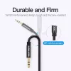 Vention 3,5 mm vīrieša uz 2*3,5 mm sieviešu stereo sadalītāja kabelis 0,3 m melns ABS