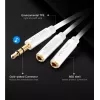 Vention 3,5 mm vīrieša uz 2*3,5 mm sieviešu stereo sadalītāja kabelis 0,3 m melns ABS