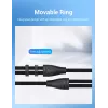 Audio adaptera kabelis Vention 2×3,5 mm vīrišķais uz 4-polu 3,5 mm sievišķo, 0,3 m, melns