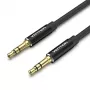 Vention 3,5 mm vīriešais–vīriešais audio kabelis 0,5 m melns alumīnija sakausējuma tips