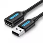 Vention USB 2.0 A vīriešu uz A sieviešu pagarinātāja kabelis 3M melns PVC tips