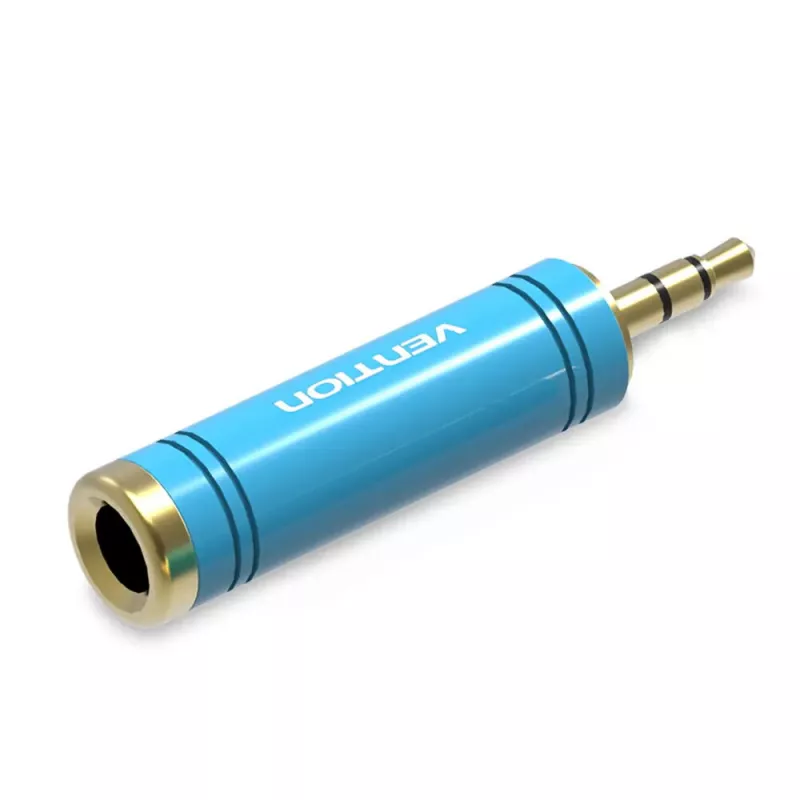 Vention 3.5 mm spraudnis uz 6.5 mm ligzdu audio adapteris, zils metāla tips
