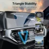 Vention KCTB0 automašīnas ventilācijas telefona turētājs — pasīvs automātiski saspiedošs turētājs 4,7–7,2 collu tālruņiem, melns, ABS/TPU, 117,6×73×84,3 mm