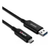Lindy 25m USB 3.2 Gen 1 Type A to C optiskās šķiedras hibrīda kabelis