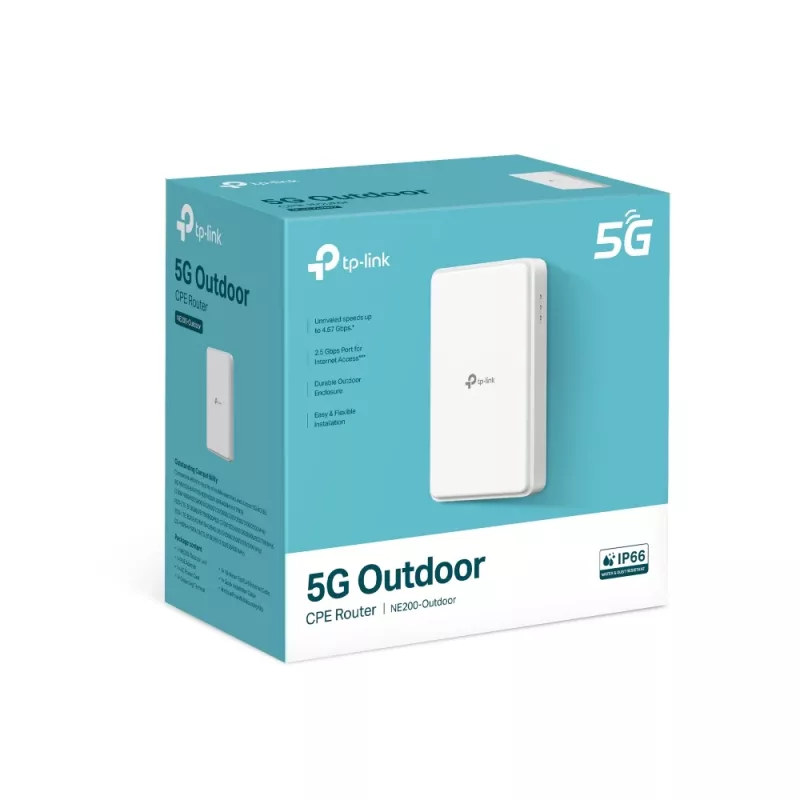 TP-Link 5G āra maršrutētājs ar iebūvētu 5G modemu, 5G bezvadu maršrutētājs, 2,5 Gigabit Ethernet, balts