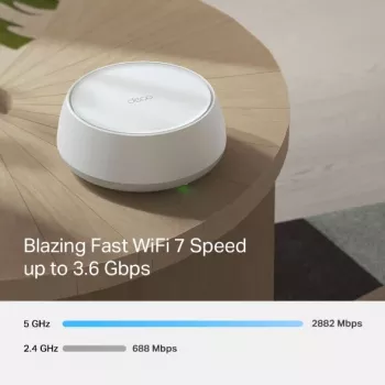 TP-Link DECO BE22(1-PACK) mesh wi-fi system Dual-band (2.4 GHz / 5 GHz) Wi-Fi 7 (802.11be) balta 2 Internal