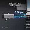 USB-C centrmezgls TP-Link UH7021C — HDMI, USB 3.2 Gen1, USB 2.0, SD/microSD, 5000 Mbit/s, alumīnijs, melns
