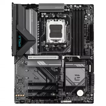 GIGABYTE B650E EAGLE WIFI6E mātesplate - AMD Ryzen 9000 sērijas CPU, 8+2+2 fāžu VRM, līdz 8200MHz DDR5 (OC), 1xPCIe 5.0 + 2xPCIe 4.0 M.2, 2.5GbE LAN, WIFI 6E, USB 3.2 Gen 2