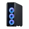 PC korpuss CHIEFTEC Scorpion 3 GL-03B-OP — Tornis ATX/Micro-ATX/Mini-ITX, rūdīts stikls, 3×120 mm priekšējie ventilatori
