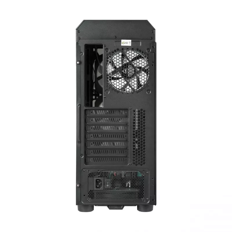 PC korpuss CHIEFTEC Scorpion 3 GL-03B-OP — Tornis ATX/Micro-ATX/Mini-ITX, rūdīts stikls, 3×120 mm priekšējie ventilatori
