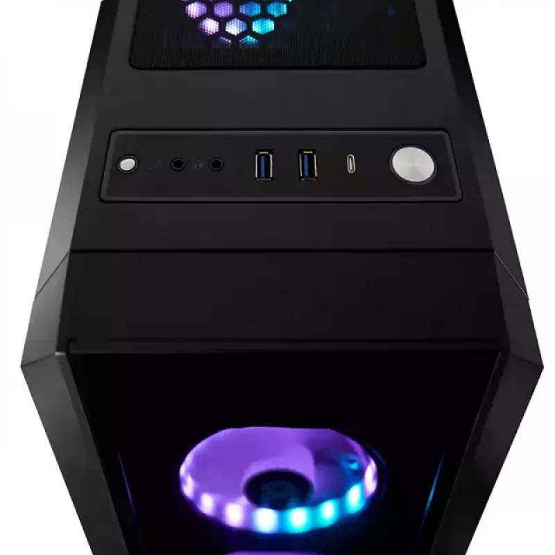 PC Midi Tower korpuss CHIEFTEC SCORPION 3 GL-03B-UC-OP — melns, rūdīts stikls, ATX/Micro-ATX, 3x120mm priekšā + 1x120mm aizmugurē ventilatori