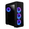 PC Midi Tower korpuss CHIEFTEC SCORPION 3 GL-03B-UC-OP — melns, rūdīts stikls, ATX/Micro-ATX, 3x120mm priekšā + 1x120mm aizmugurē ventilatori