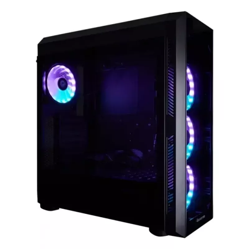 PC Midi Tower korpuss CHIEFTEC SCORPION 3 GL-03B-UC-OP — melns, rūdīts stikls, ATX/Micro-ATX, 3x120mm priekšā + 1x120mm aizmugurē ventilatori