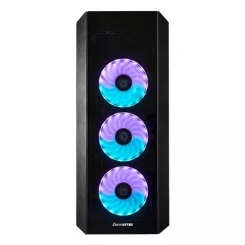 PC Midi Tower korpuss CHIEFTEC SCORPION 3 GL-03B-UC-OP — melns, rūdīts stikls, ATX/Micro-ATX, 3x120mm priekšā + 1x120mm aizmugurē ventilatori
